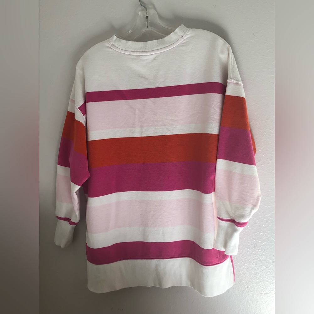 Crown & Ivy Pink Boxy Polo Sweatshirt